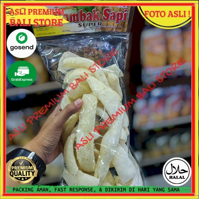 

OLEH OLEH MAKANAN CEMILAN CAMILAN SNACK KULINER KHAS ASLI ORI ORIGINAL BALI KERUPUK DOROKDOK RAMBAK KULIT SAPI