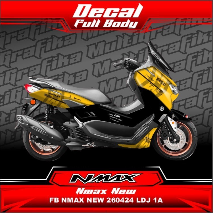 Stiker Sticker Decal Motor YAMAHA NMAX NEW Full Body Hitam 260424 LDJ