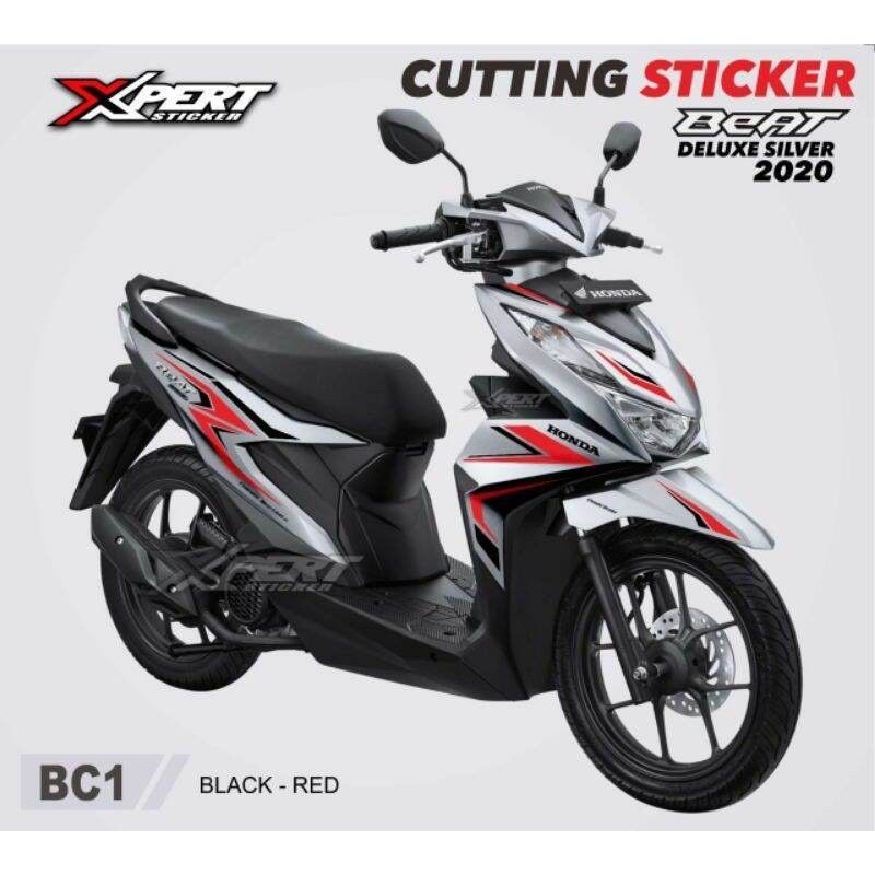 cutting sticker motor beat deluxe silver tahun2020 termurah Termurah