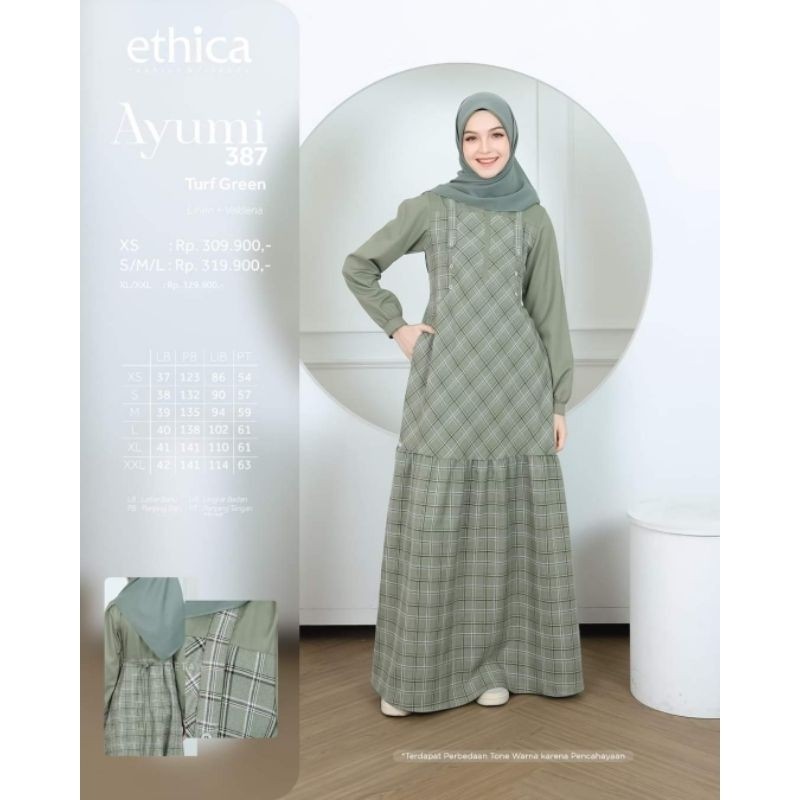 BIG DAY SALE Ethica Ayumi 387 Gamis Wanita Kotak Kotak