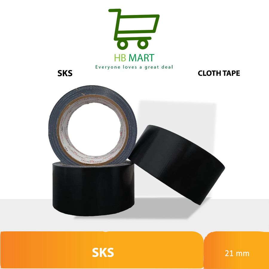 

LAKBAN KAIN SKS 21 MM HITAM LINEN TAPE 1 IN CLOTH TIPIS