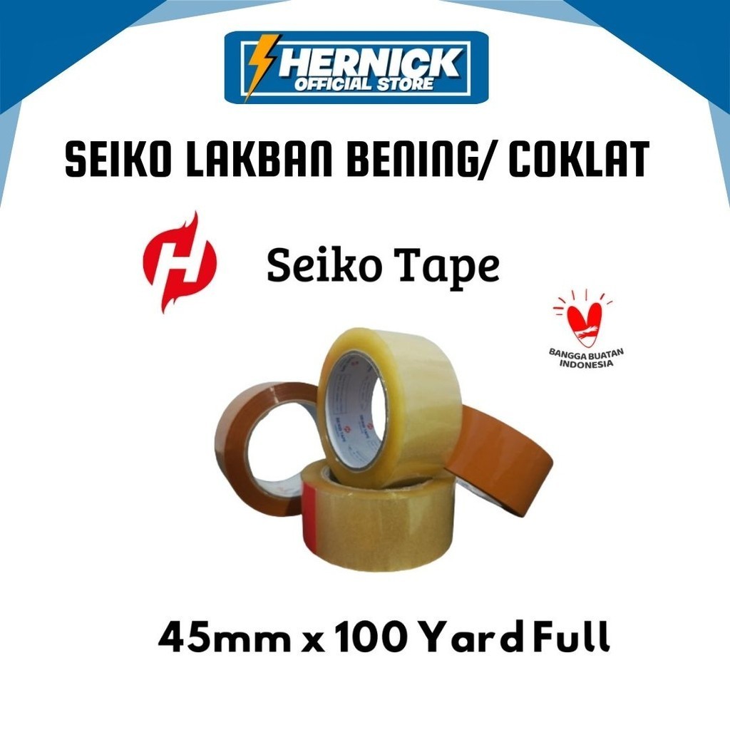 

LAKBAN TERMURAH BENING / TAN Seiko Tape 48mm x 90 Yard Full Kualitas Terbaik