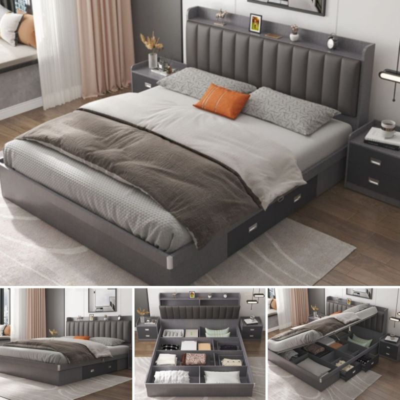 DIPAN DIVAN ZEUSESS-BED RANJANG DIPAN+SPRINGBED LIPAT LACI BAGASI KARGO / DIVAN APARTEMENT / KASUR A
