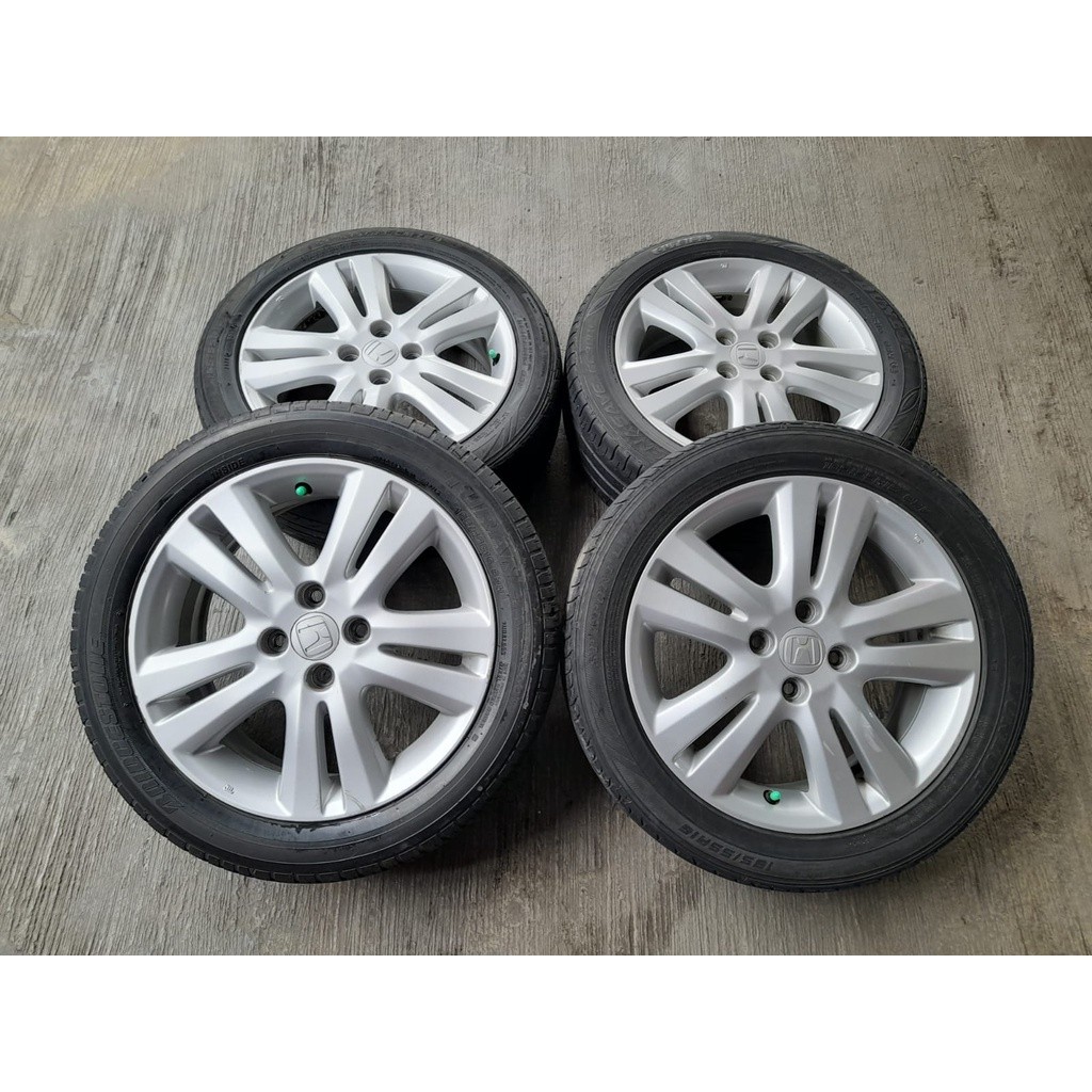 Velg Aja Ring 16 Bekas Ori Jazz Pcd 4x100 Silver