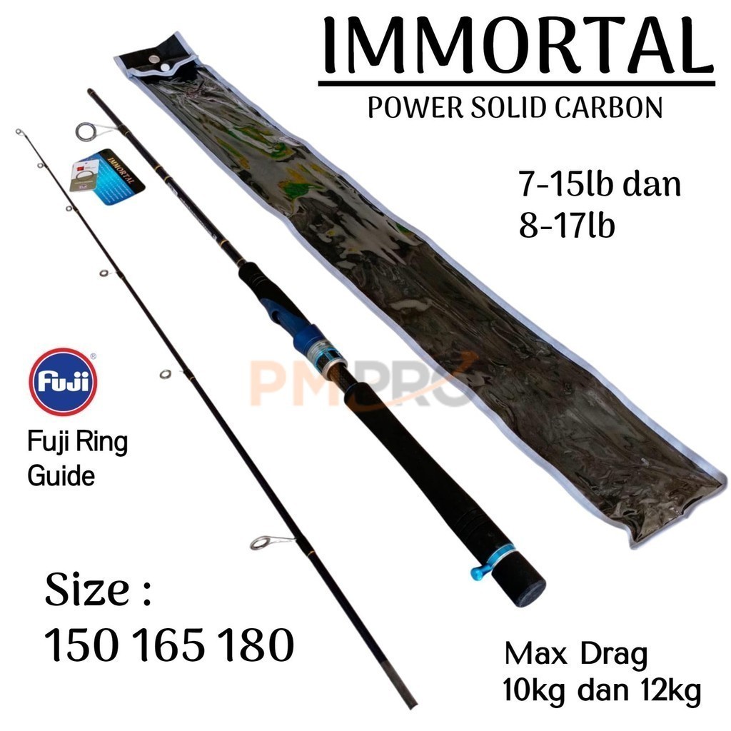 Pegasus Immortal Pro Series 502 562 602 Line WT 7-15lb 8-17lb Joran Spinning Bahan Carbon Solid Ring