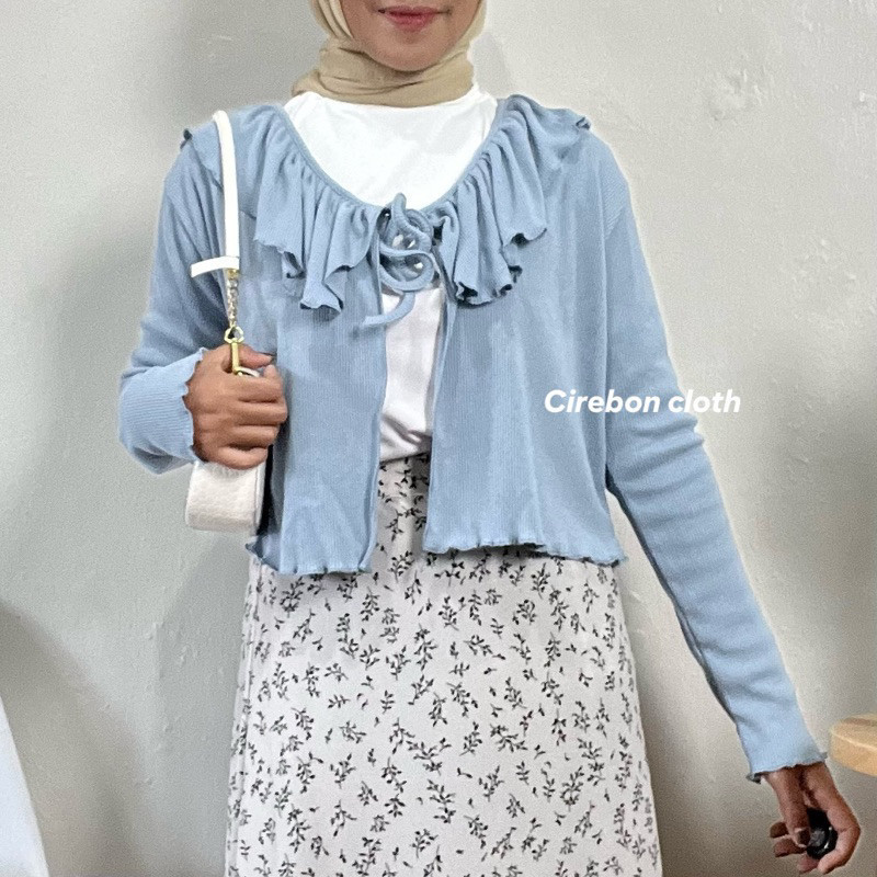 Cirebon Cloth - Candy Cardigan Crop | Cardigan Crop Wanita | Cardigan Crop Tali | Cardigan Crop Rib 
