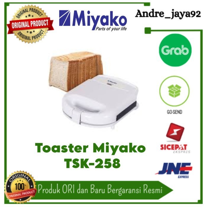 Sandwich Toaster Pemanggang roti Miyako TSK-258/TSK258