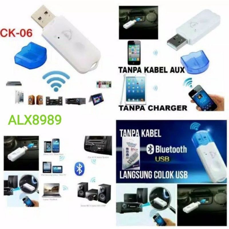 Usb Bluetooth CK-06 Receiver Audio Non Aux mobil dvd laptop hp handset