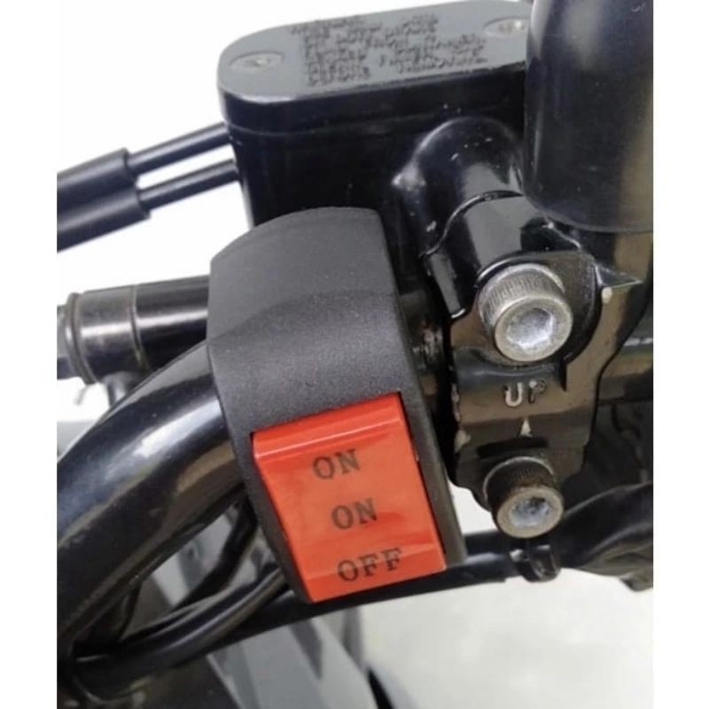 [ FURMOTOR ] SAKLAR ON OFF 3 MODE TOMBOL SWITCH ON OFF MOTOR JEPIT STANG KLEMAN BESI UNIVERSAL LAMPU