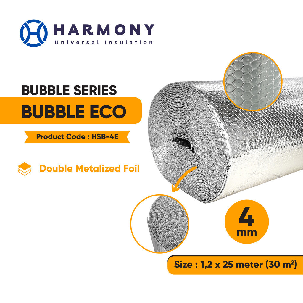 ALUMINIUM FOIL ATAP Bubble Foil Double Side tebal 4mm