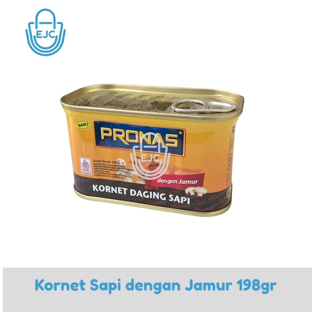 

Pronas Kornet Daging Sapi dengan jamur 198gr Kornet sapi pronas