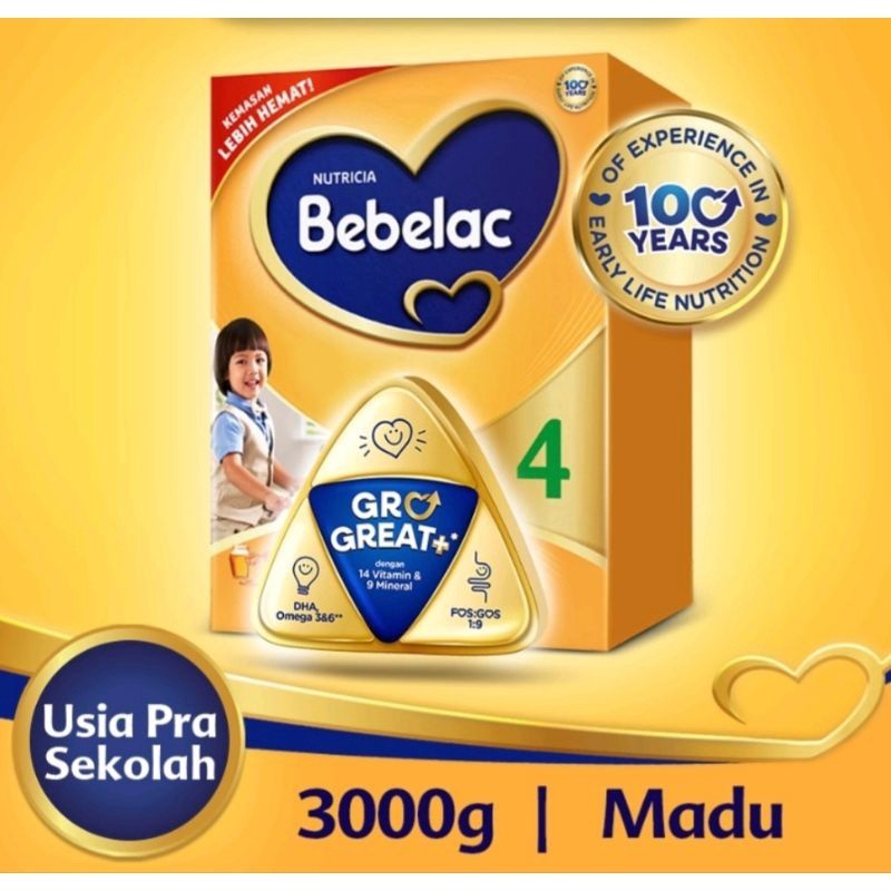 

BEBELAC 4 3000 gr VANILA MADU Susu Bebelac Tahap 4 3kg