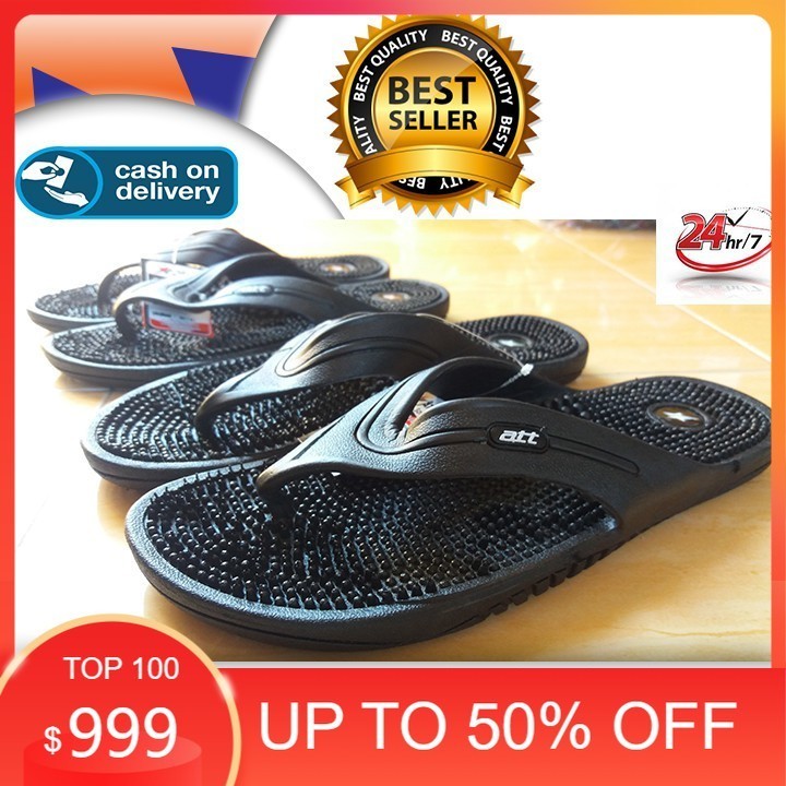 Sandal Jepit Alas Duri merk ATT//Sandal Refleksi Kaki//Sandal Alas Bergerigi Pria dan Wanita/mj900