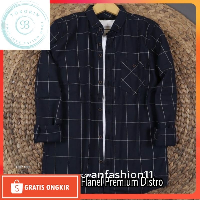 Shirt Terkini / Kemeja Flanel Pria Wanita Distro Kualitas Premium Lengan Panjang Unisex Hem Flannel 
