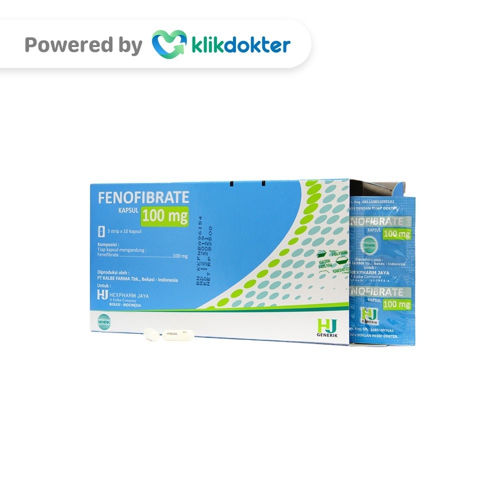 Fenofibrate 100mg 10 Kapsul Generik