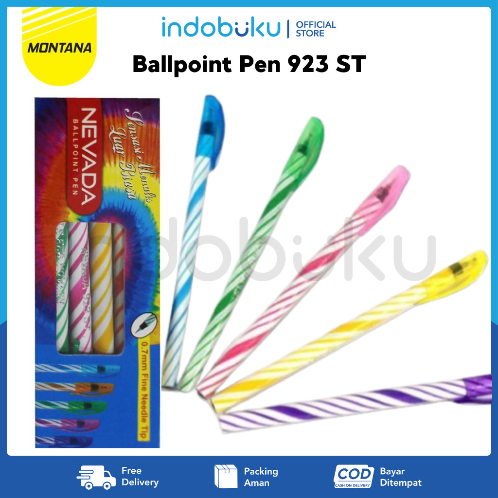 

Ballpoint Ulir Nevada 923 ST Pulpen Spiral Nevada Murah 923 ST - 1 Pack Isi 12Pcs