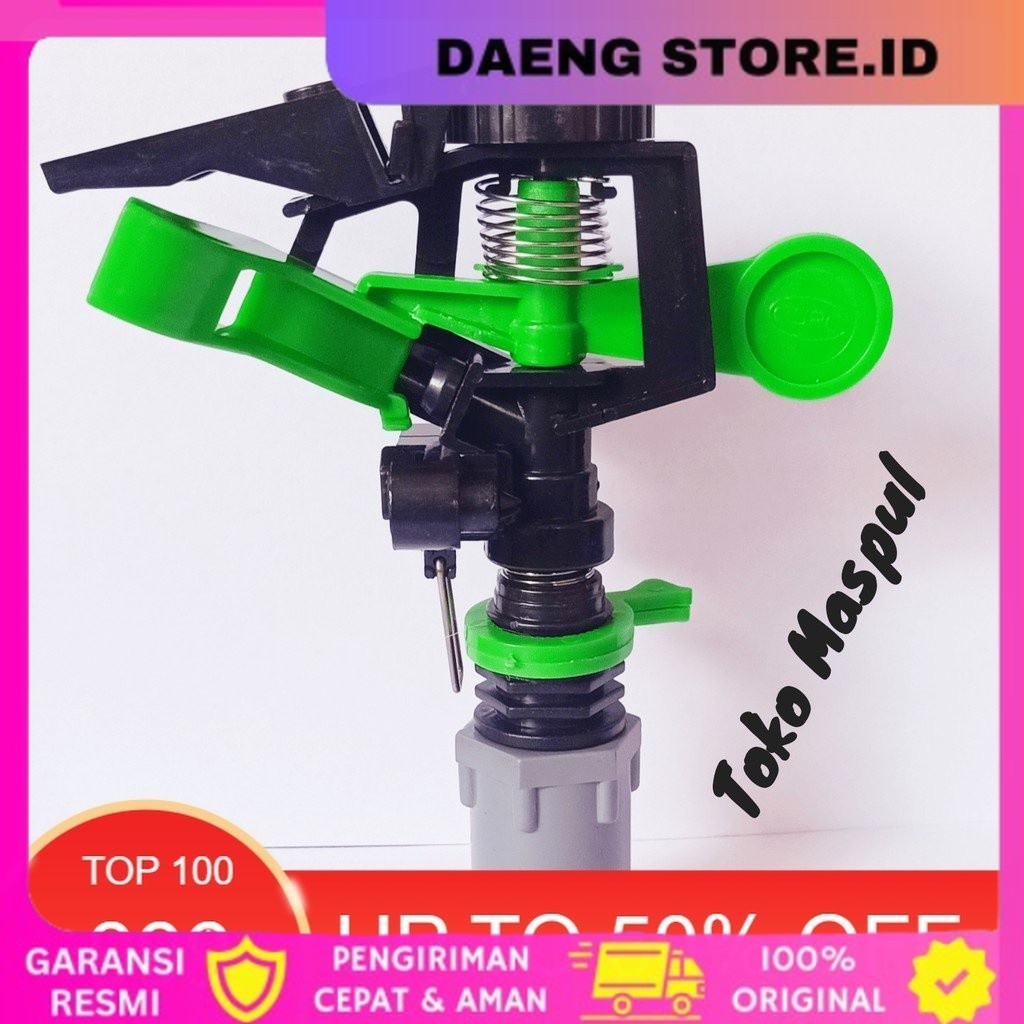 SPRINKLER TEMBAK + SOCK DRAT OTOMATIS  SPRINKLE KINCIR AIR IRIGASI ROTASI 360 DERAJAT-COD