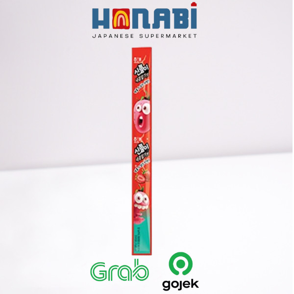 Crown Sour Jelly Strawberry Candy 24g - Permen Jeli Asam Rasa Strawberry Made In Korea