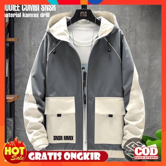BAHAN ADEM HALUS LEMBUT TEBAL / Chx8 Jaket Pria - Jaket Hoodie / Combi / Kanvas Terbaru Snsr Origina
