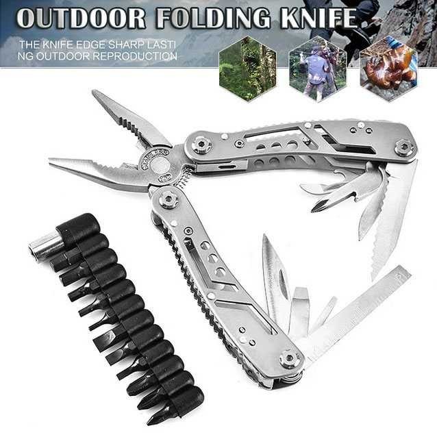Tang Pisau Lipat Multifungsi EDC Survival Tool Stainless Steel|alat Potong diagonal tang pisau lipat
