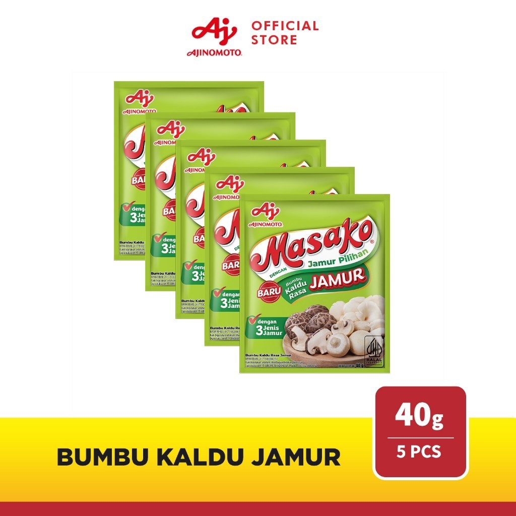 

Masako® Bumbu Kaldu Rasa Jamur 40g (5 pcs)