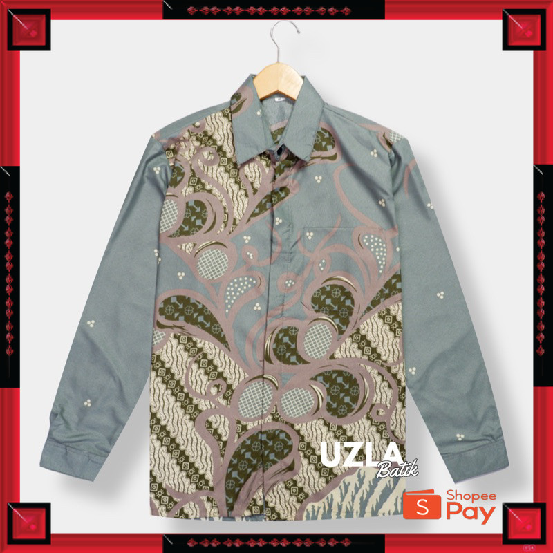 [PREMIUM ORIGINAL] Size M L XL XXL BSWART Batik HRB026 Kenongo Hem Batik Kate Ijo Sage Kemeja Batik 