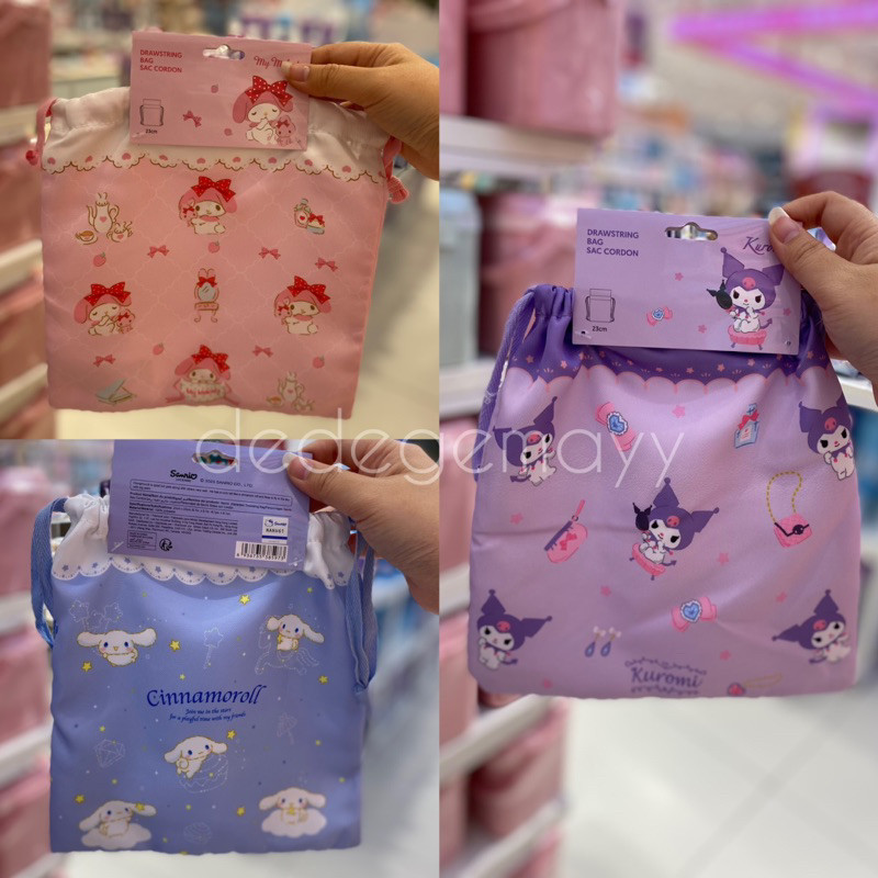 Miniso x Sanrio - Drawstring Bag / Pouch Serut Sanrio Kuromi Cinnamoroll My Melody