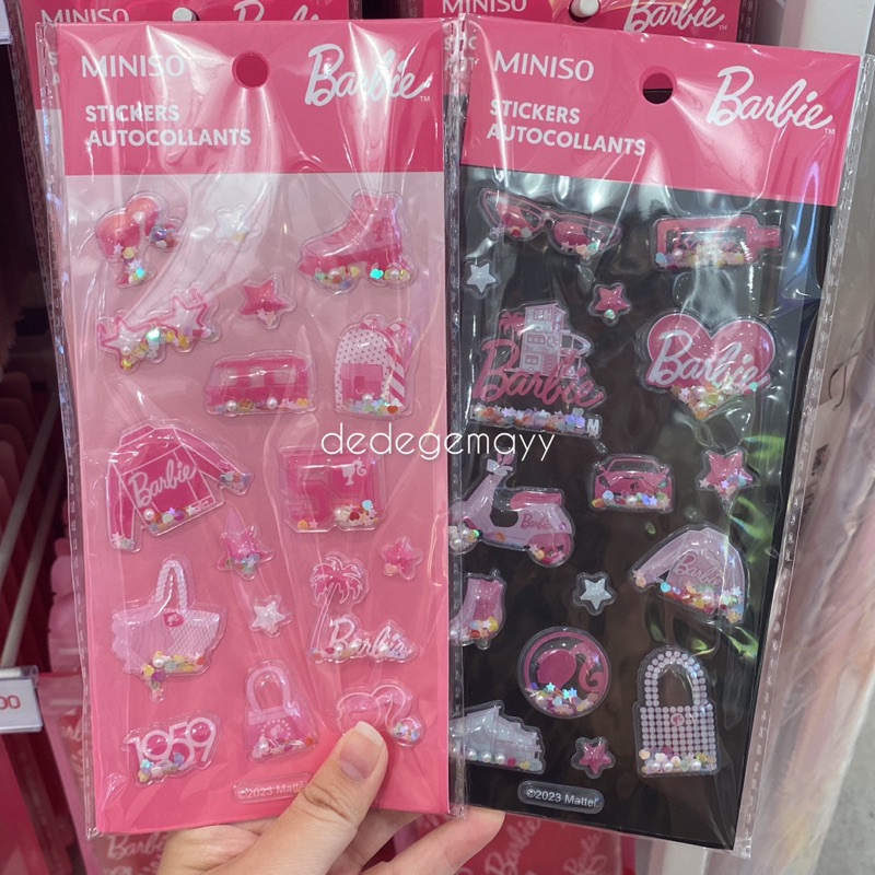 

Stiker Barbie x Miniso - Stiker 3D Timbul Glitter Barbie