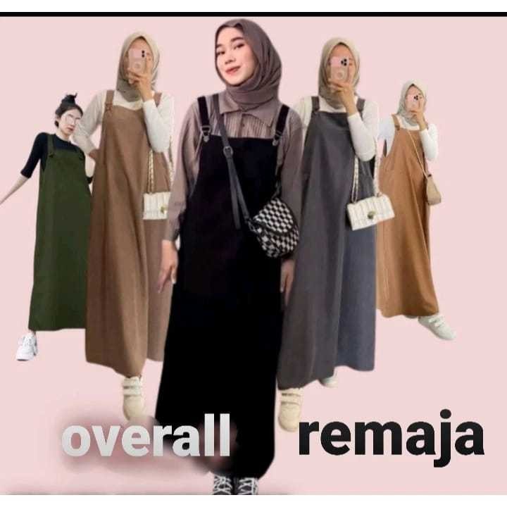 BAJU KODOK  OVERALL ROK WANITA  REMAJA MOTIF POLOS TERBARU DAN KEKINIAN