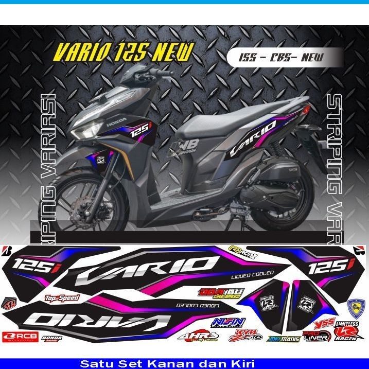 STRIPING VARIASI MOTOR HONDA VARIO 125 ISS CBS 2022 / 2023 VARIASI STIKER ALL WARNA