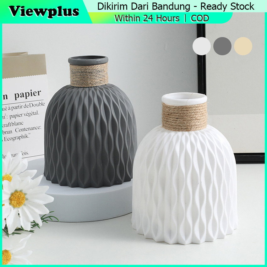 Vas Bunga Plastik Artificial Nordic Skandinavia Aesthetic / Vas Bunga Plastik Minimalis Hiasan Dekor