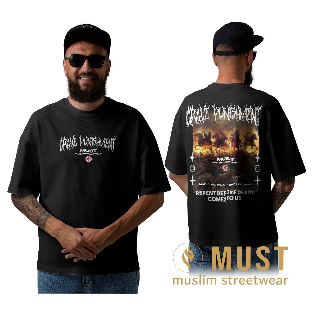 Kaos kurta longline Pria Must Kaos Distro Muslim Keren Pria Desain Dakwah Modern Terbaru art Grave