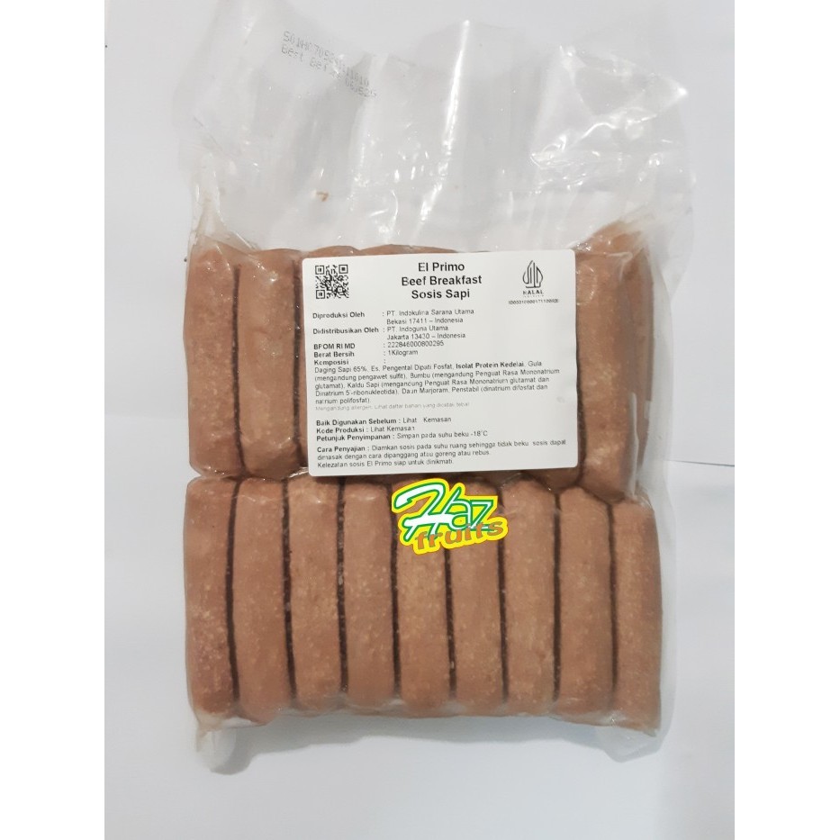 

El Primo Beef Breakfast Sosis Sapi 1 Kg