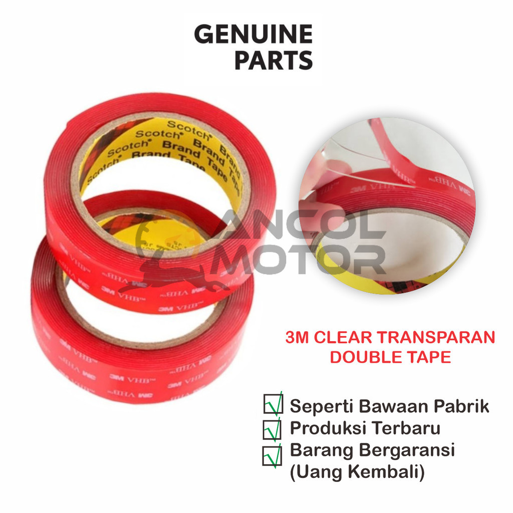 

Double Tape 3M Clear Tranparant Lem Kaca Bening Dobel Perekat Dua Sisi Waterproof