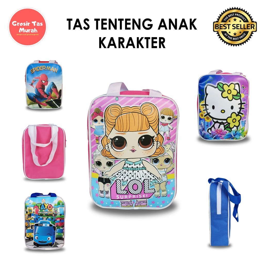 

COD TAS tenteng karakter ultah anak goodie bag FREE ONGKIR