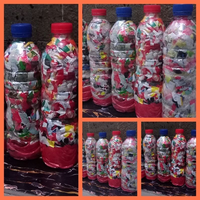 

ready stok siap kirim Ecobrick botol aqua 600ml ukuran kecil berat 200-300gram FREE Bubblewrap