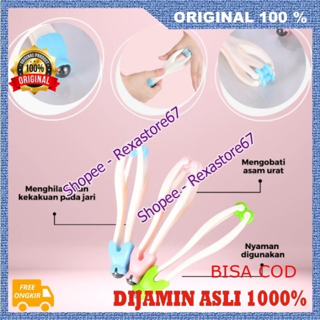 BELI 1 GRATIS 1 Alat Pijat Jari Asam Urat Alat Pijit Jari Tangan Kaki Finger Roller Pijat Terapi Asa