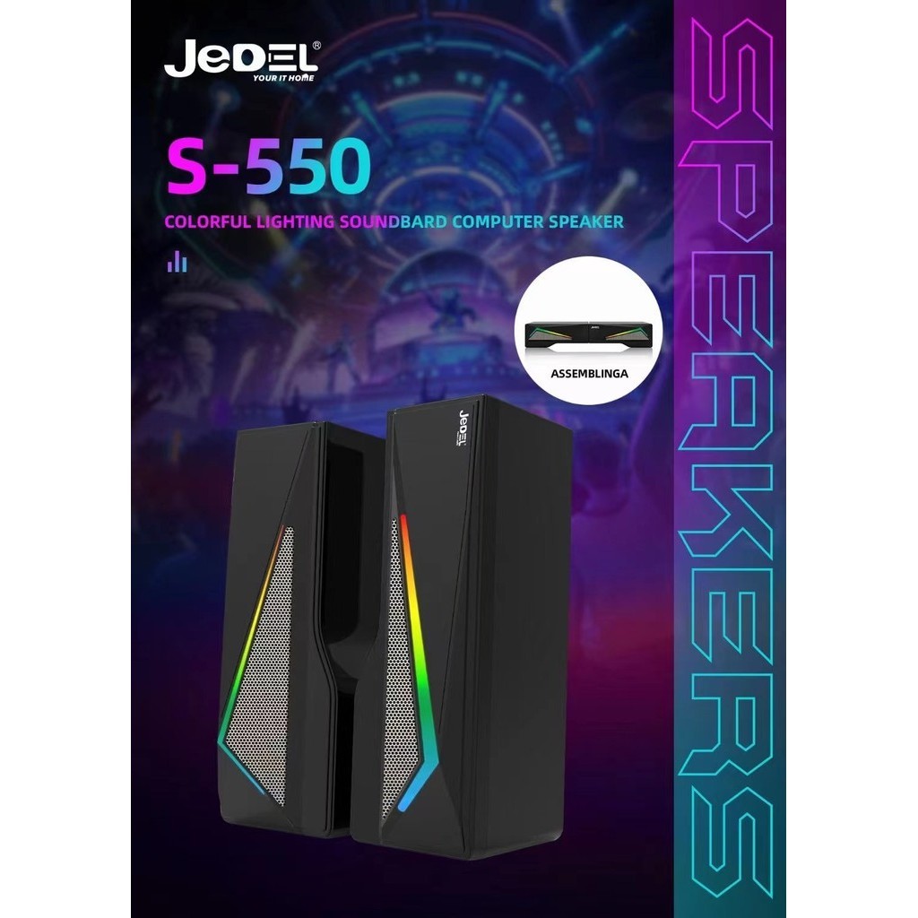 Desktop Computer Speakers, Wired USB Speakers, Dual-Channel Speakers Enhanced Bass and Easy-Access C