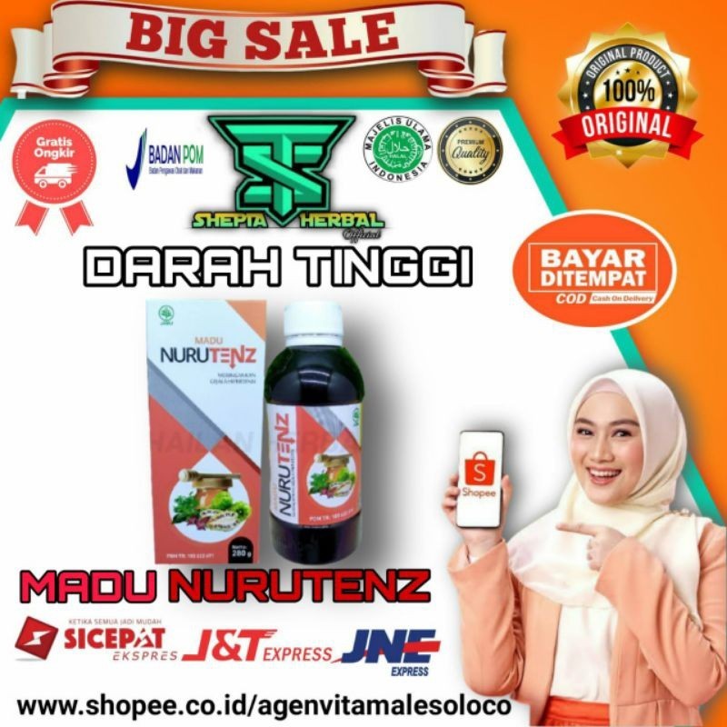 

Paket 2 Botol Madu NURUTENZ- Nurutens Asli Madu Herbal Mengatasi Hipertensi DanTekanan Darah Tinggi Herbal