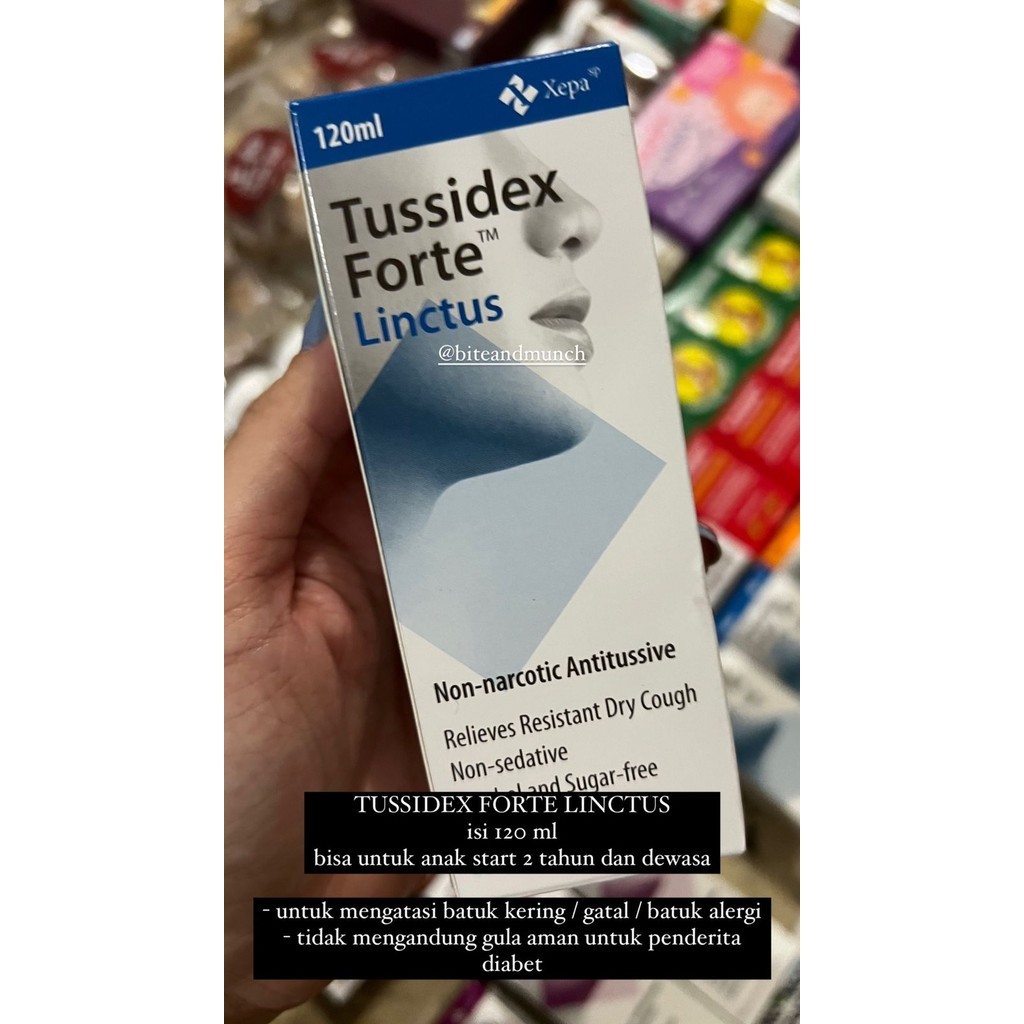 Tussidex Forte Linctus obat batuk kering gatal alergi malaysia penang