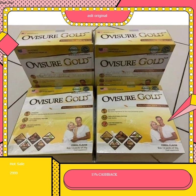 

GROSIR OVISURE GOLD PAKET 1 BOX Ovisure Gold Susu Sendi Multi Khasiat Tulang Asli Original