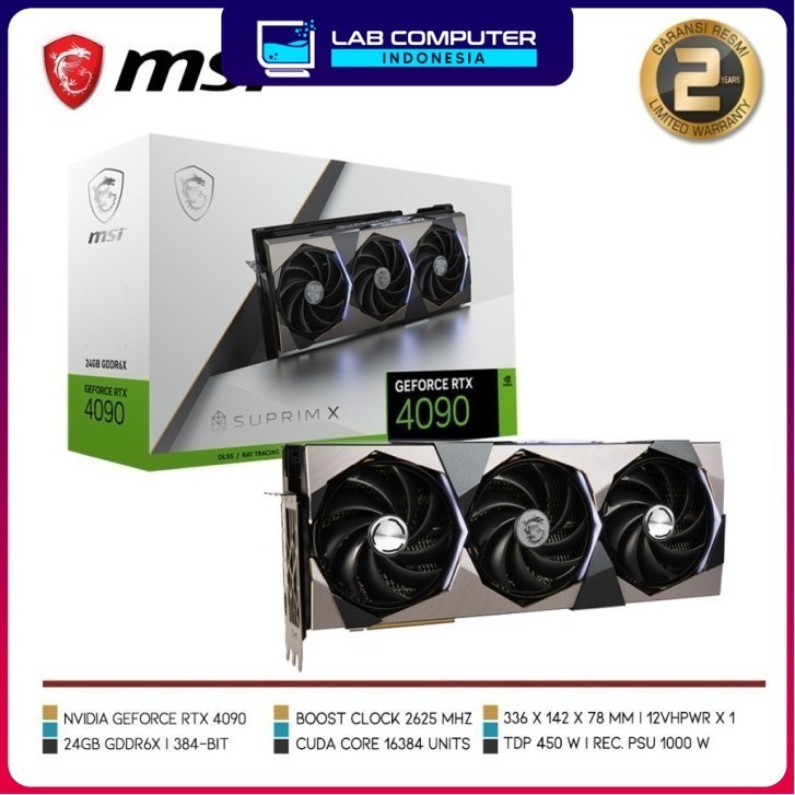 MSI GeForce RTX 4090 SUPRIM X 24G | GeForce RTX 4090 24GB GDDR6X