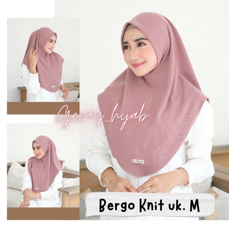BERGO KNIT PREMIUM ZEE HIJAB / JILBAB INSTAN KNIT / BERGO INSTAN KNIT / BERGO INSTAN POLOS KNIT