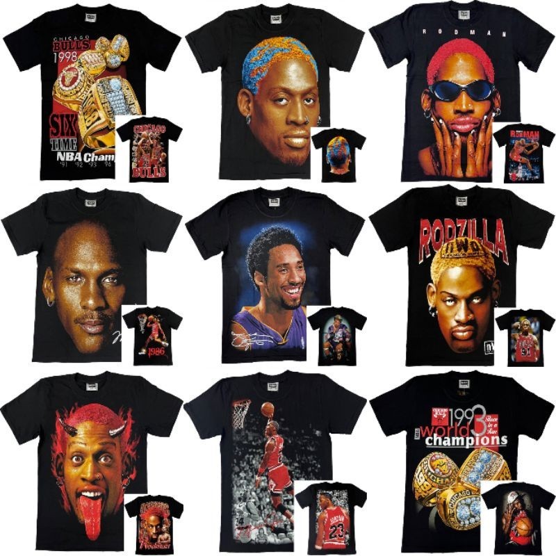Classic original design Nba Star Shirt Sport Print Cotton T-Shirt Rodman Tshirt For Man Woman Men Un