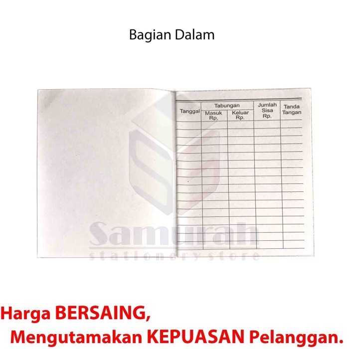 

SALE -Buku Tabungan Anak Sekolah - Koperasi Arisan 1 Pak 50 Pcs @ 10 Lembar - Kuning