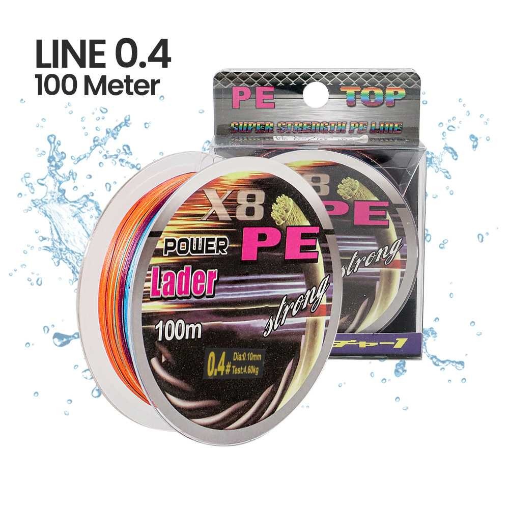 TaffSPORT Senar Benang Tali Pancing Super PE Kuat dan Anti Keriting Braided Fishing Line 100M - X8