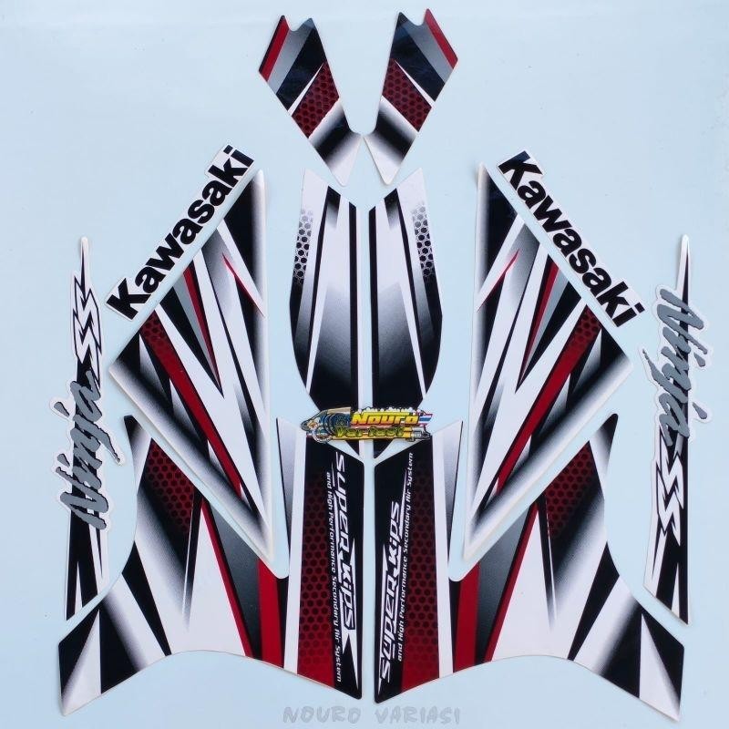 striping kawasaki ninja ss 2013 putih Lis merah standar