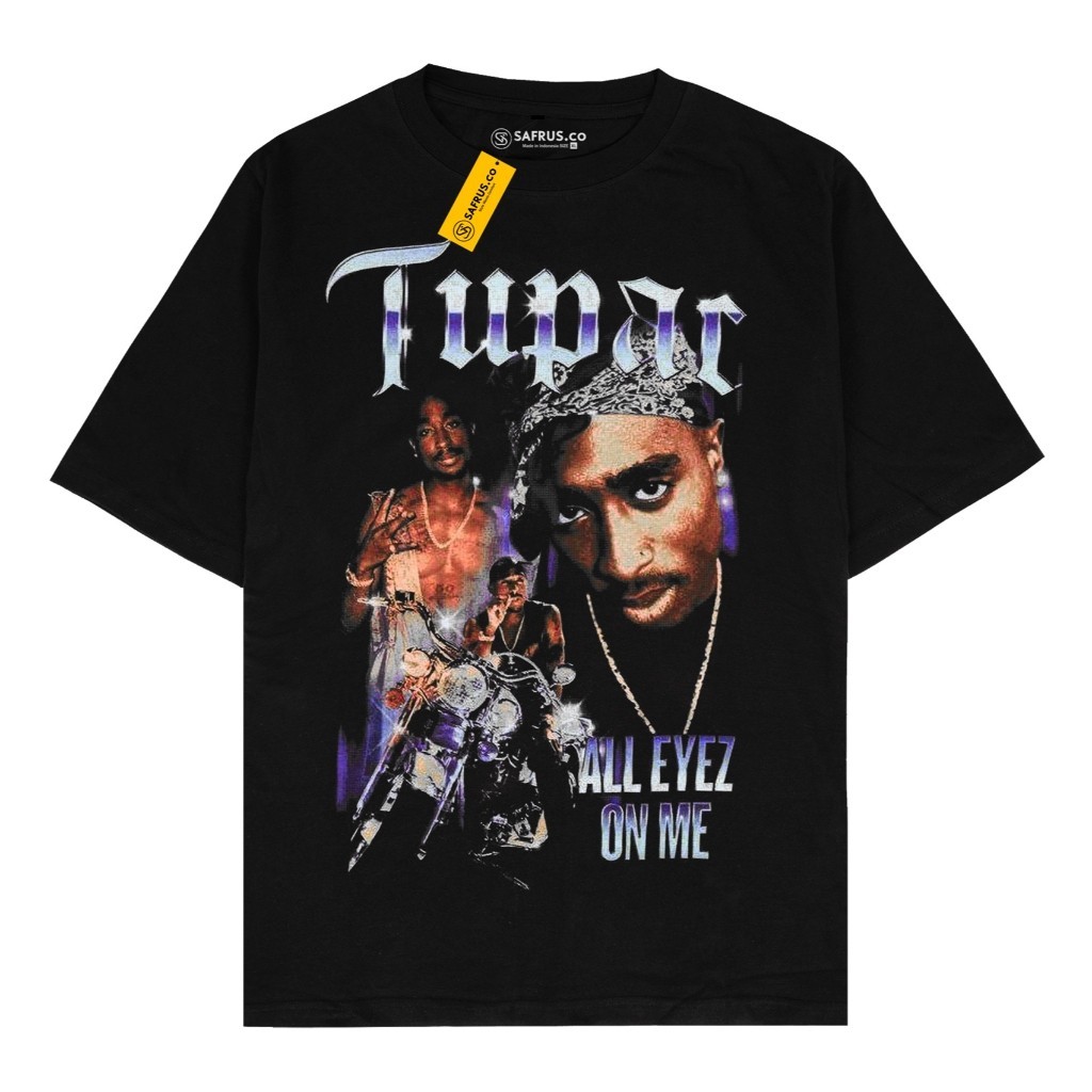 Beseldi - Kaos Baju Distro Rap Hiphop Tupac Shakur  All Eyez On Me Premium Tupac Travis Scott Ice Cu