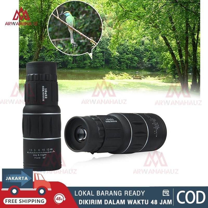 TEROPONG MONOCULAR JARAK JAUH MALAM 66M 8000M ORIGINAL - MONOCULAR TELESKOP JARAK JAUH / TEROPONG