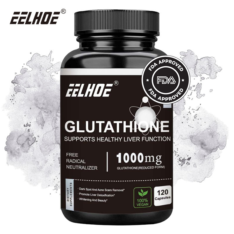 Glutathione Collagen Capsules 1000 Mg 5 Times Powerful Whitening Anti-Aging, Freckle Removal, Liver 